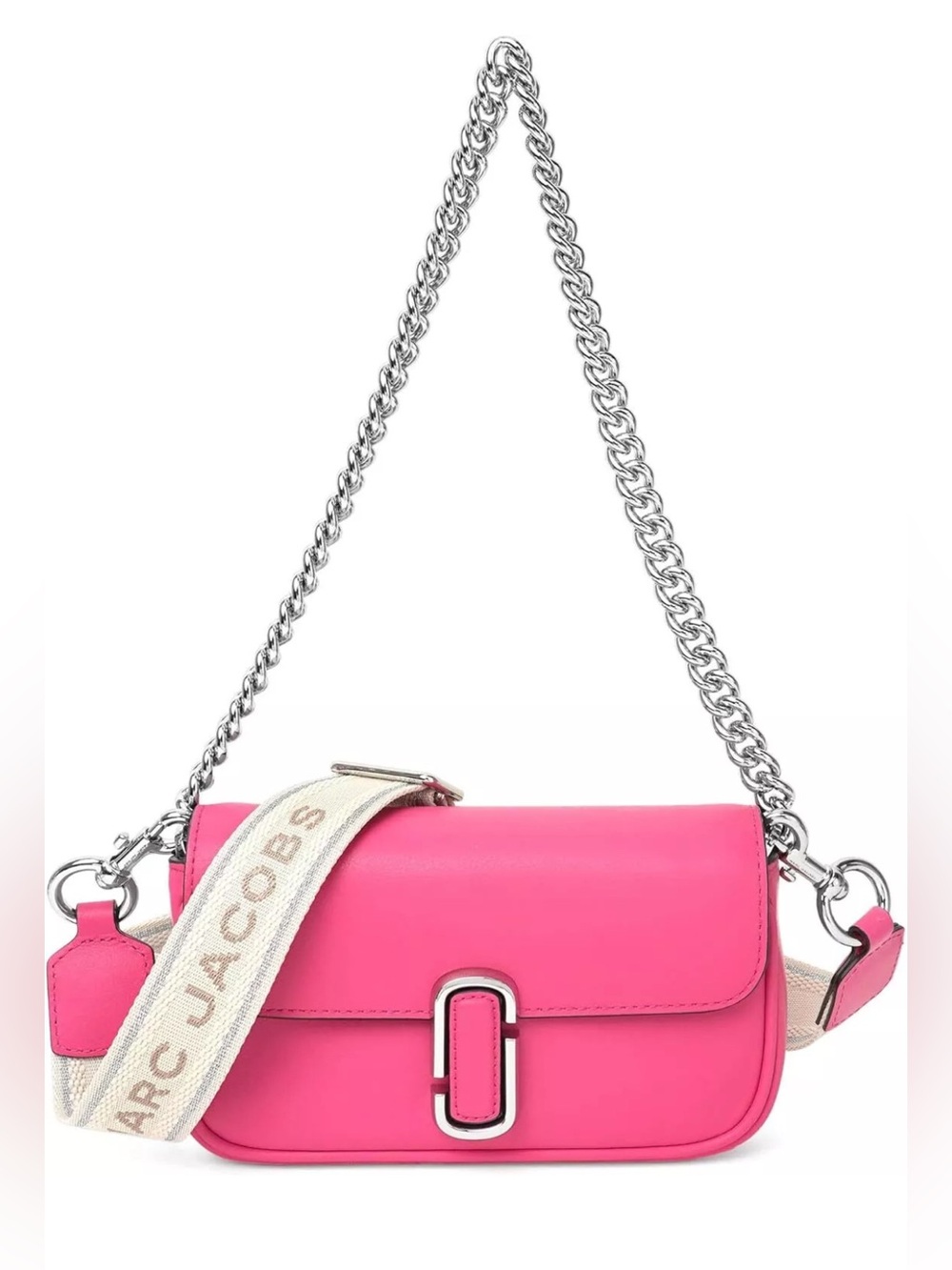 NWT Marc Jacobs The J Mini Shoulder/ Crossbody Chain Accent Leather Handbag